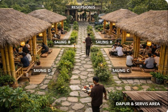 saung bambu restorant